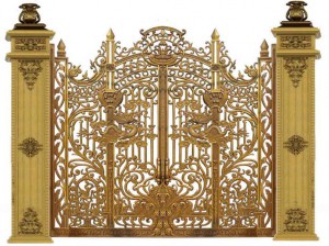 Cổng nhôm đúc mẫu C-029